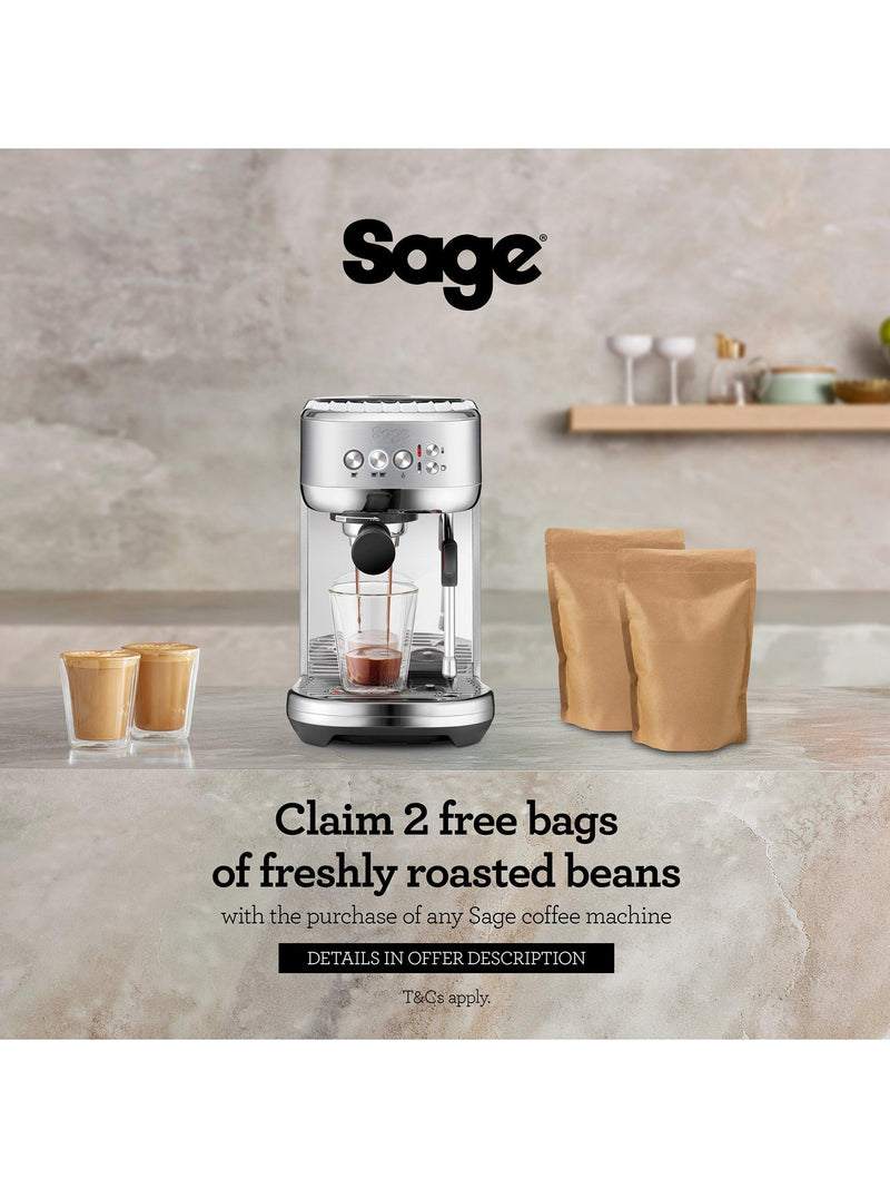 Sage Bambino Plus coffee machine brushed stainless steel, imported from the UK