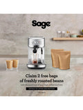 Sage Bambino Plus coffee machine brushed stainless steel, imported from the UK