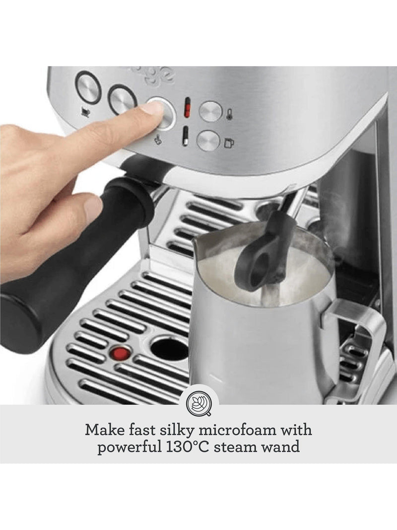Sage Bambino Plus coffee machine brushed stainless steel, imported from the UK