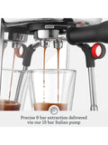 Sage Bambino Plus coffee machine brushed stainless steel, imported from the UK