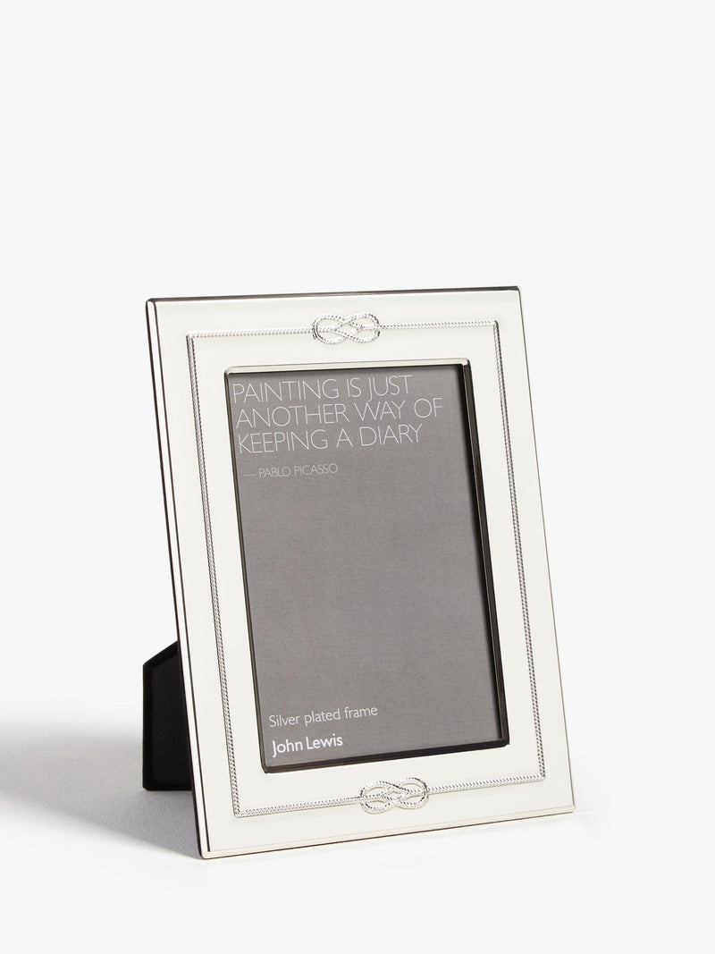 John Lewis Victoria Love Knot Photo Frame Silver Plated, UK version