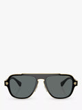 Versace sunglasses polarised geometric black grey 56mm, UK version