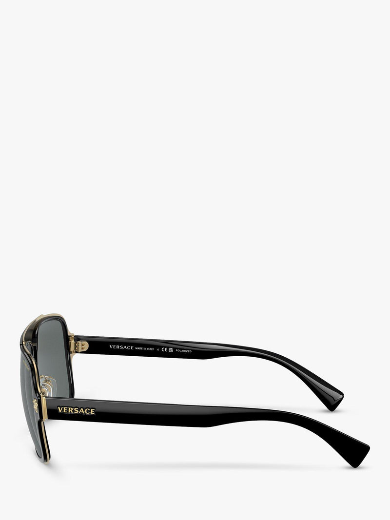 Versace sunglasses polarised geometric black grey 56mm, UK version