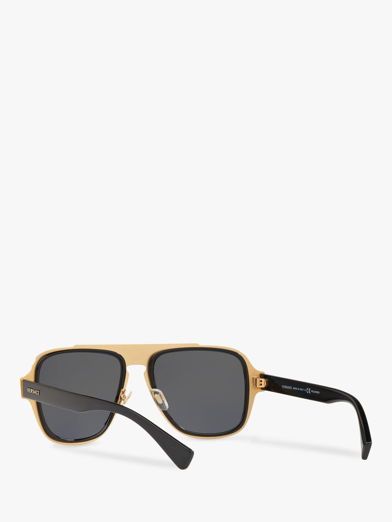Versace sunglasses polarised geometric black grey 56mm, UK version