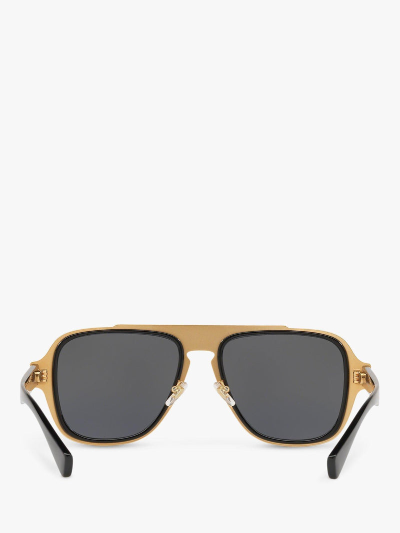 Versace sunglasses polarised geometric black grey 56mm, UK version