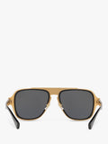Versace sunglasses polarised geometric black grey 56mm, UK version
