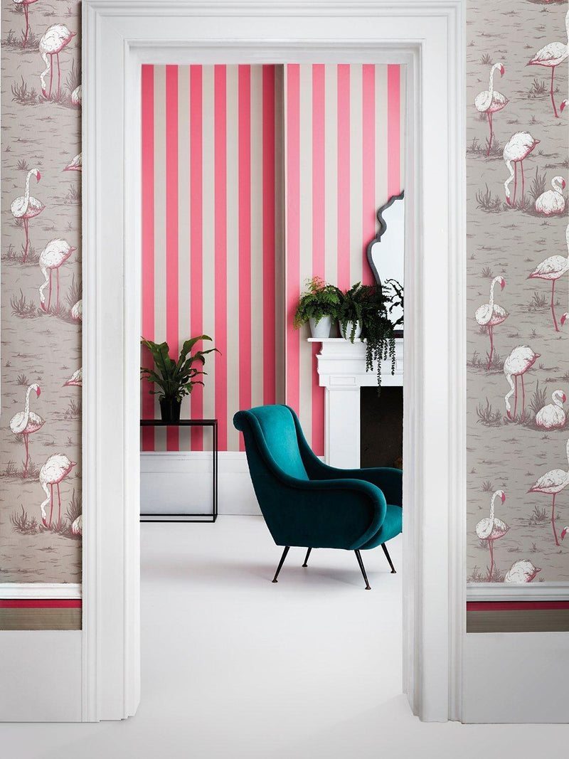 Cole & Son Glastonbury Stripe Wallpaper, UK wallpaper (British brand)