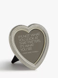 John Lewis silver heart-shaped diamond-effect photo frame 4x4 inches (10x10 cm), UK version