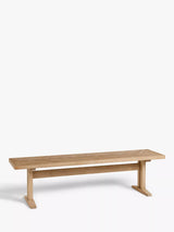 John Lewis John Lewis Estate 3 Seater Bench Natural- Buy online at McGrocer