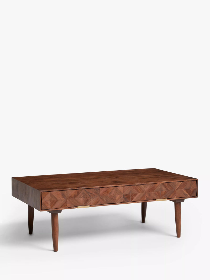 Swoon Franklin brown rectangular coffee table, UK version