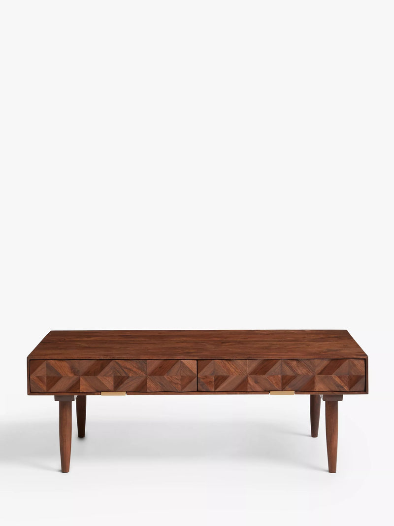 Swoon Franklin brown rectangular coffee table, UK version