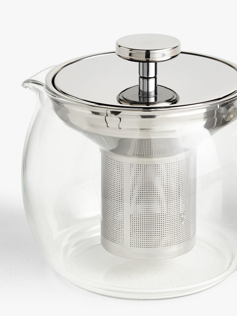 John Lewis Glass Teapot with Infuser Clear 1.2L, UK version