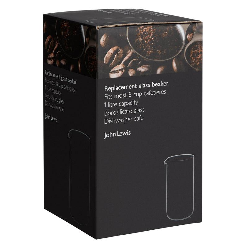 John Lewis replacement beaker 1L clear borosilicate glass - British product