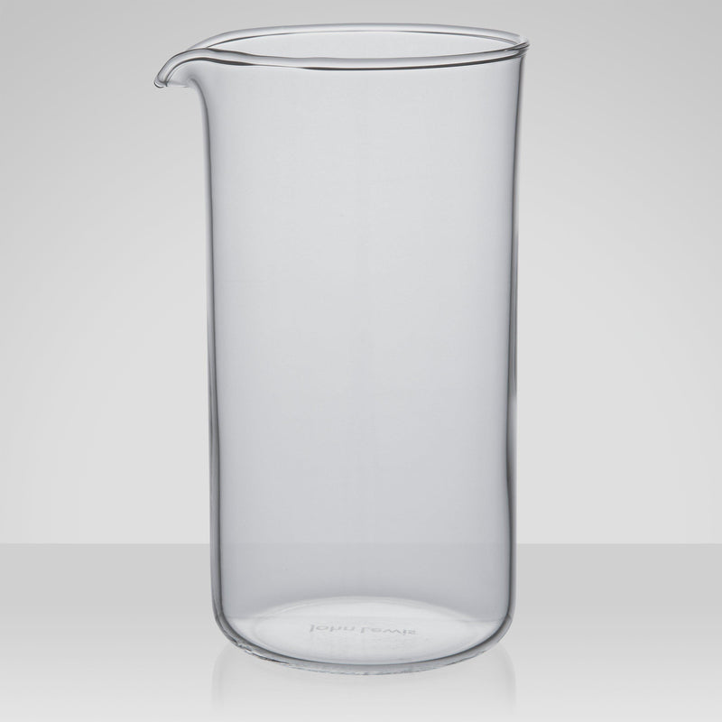 John Lewis 3-cup cafetiere glass beaker 350ml clear, UK version