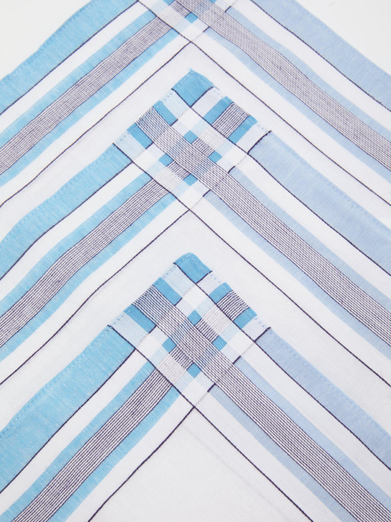 John Lewis check and stripe handkerchiefs pack of 3, imported from the UK