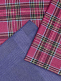 John Lewis tartan cotton handkerchiefs pack of 3 blue purple, UK version