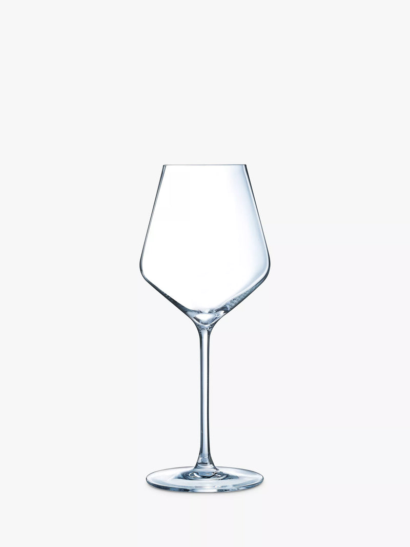 Eclat crystal stemmed wine glasses set of 6 380ml clear - British product