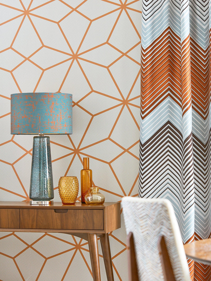 Harlequin Axal wallpaper with large scale geometric design, UK version