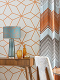 Harlequin Axal wallpaper with large scale geometric design, UK version