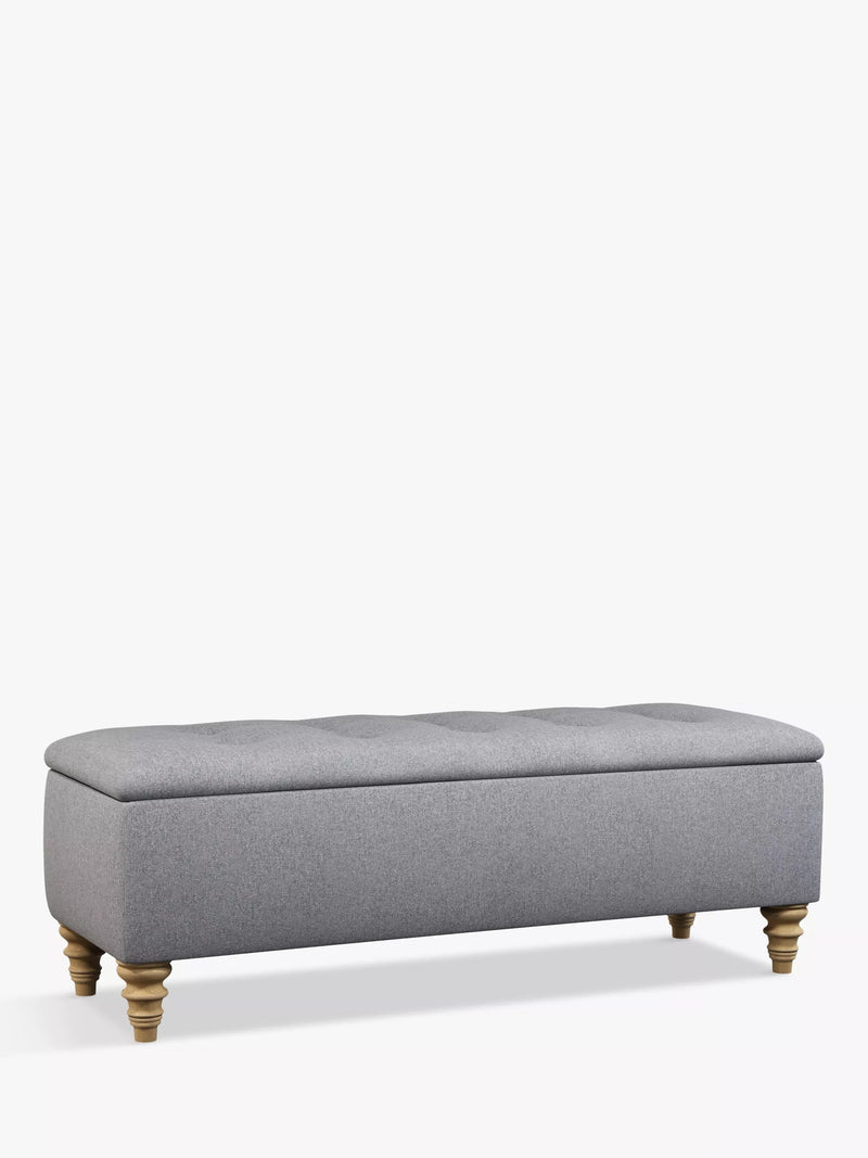 John Lewis Rouen Upholstered Ottoman Storage Box, Extra Large