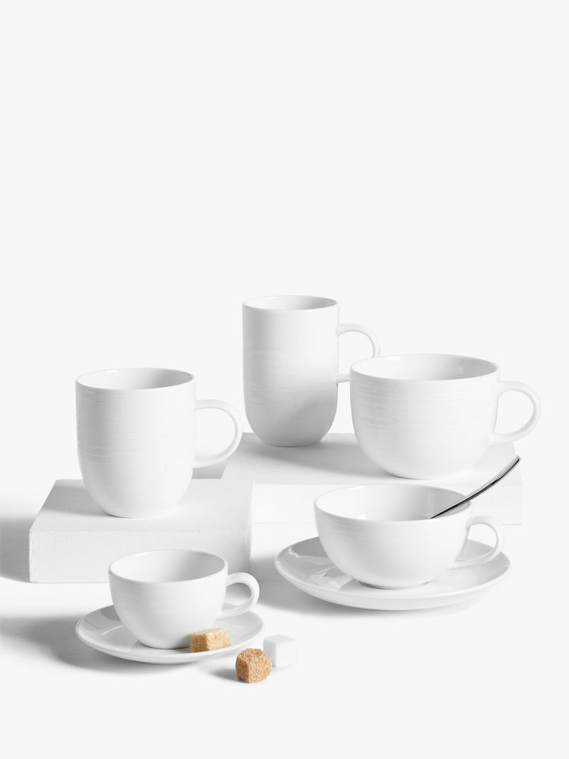 John Lewis fine china latte mugs natural set of 2, imported from the UK
