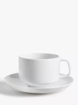 John Lewis Design Project by John Lewis Porcelain Cup & Saucer Set of 2 275ml White- Buy online at McGrocer