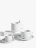 John Lewis white porcelain cup and saucer set 275ml - British product