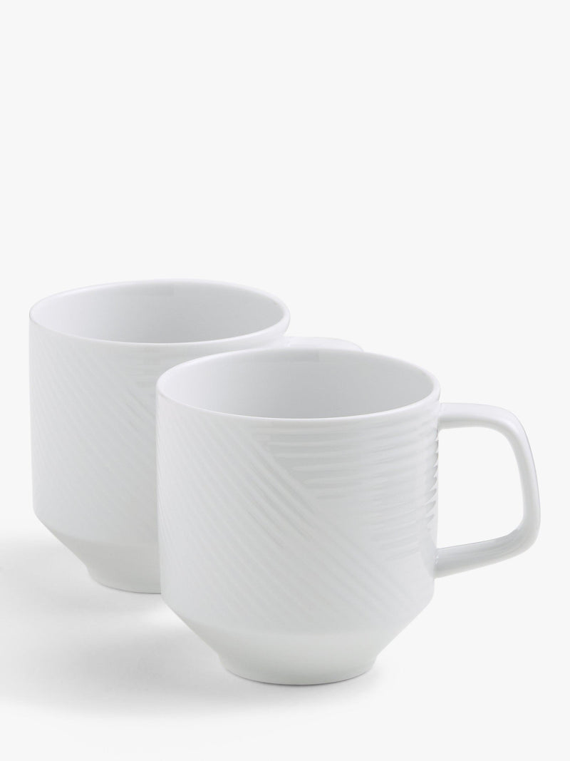 John Lewis porcelain mugs set of 2, 400ml - British product