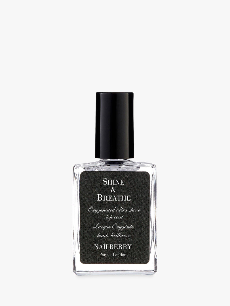 Nailberry Shine & Breathe Top Coat 15ml, imported from the UK