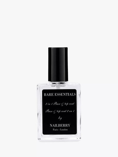 John Lewis Nailberry Bare Essentials 2-In-1 Top & Base Coat Nail Polish 15ml- Buy online at McGrocer