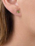 E.W Adams 9ct gold peridot stud earrings 0.5cm, imported from the UK