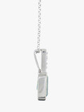 E.W Adams pendant necklace aquamarine diamond 9ct white gold, UK version