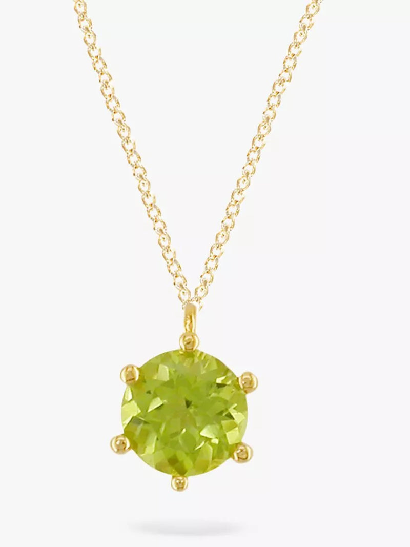 E.W Adams 9ct Gold Round Pendant Necklace
