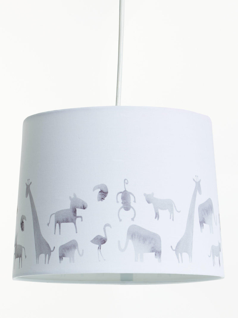 John Lewis Safari lampshade grey 25cm, imported from the UK