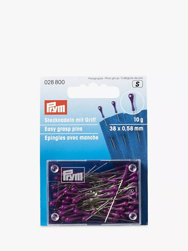 Prym Easy Grasp sewing pins 10g (British brand)