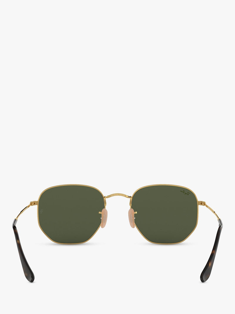 Ray-Ban hexagonal sunglasses gold green 54mm, imported from the UK