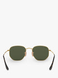 Ray-Ban hexagonal sunglasses gold green 54mm, imported from the UK