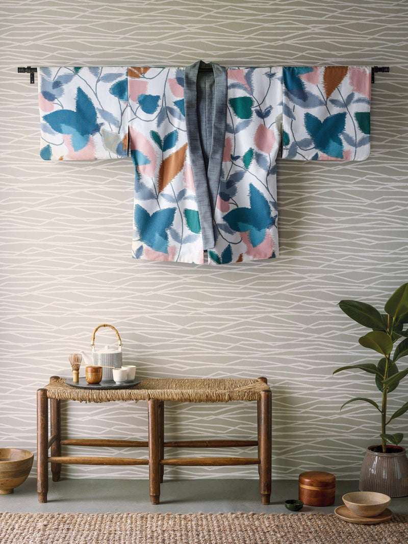 Scion Genki wallpaper with angular stripe design, UK version