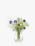 Clear glass flower posy vase by LSA International, 23cm tall, UK version