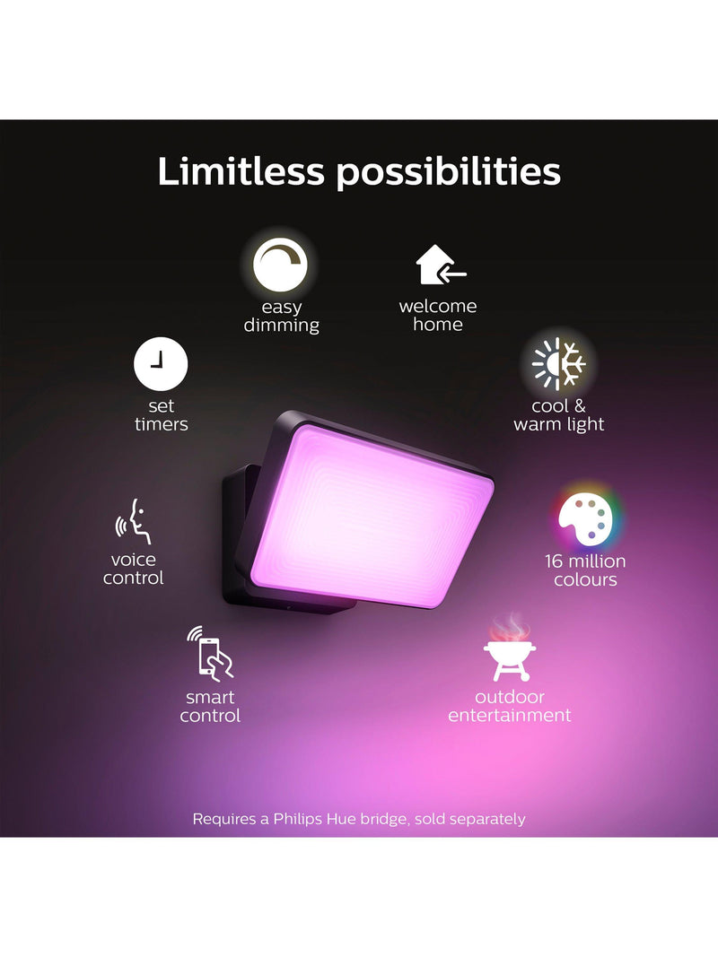 Philips Hue smart outdoor floodlight black, UK version