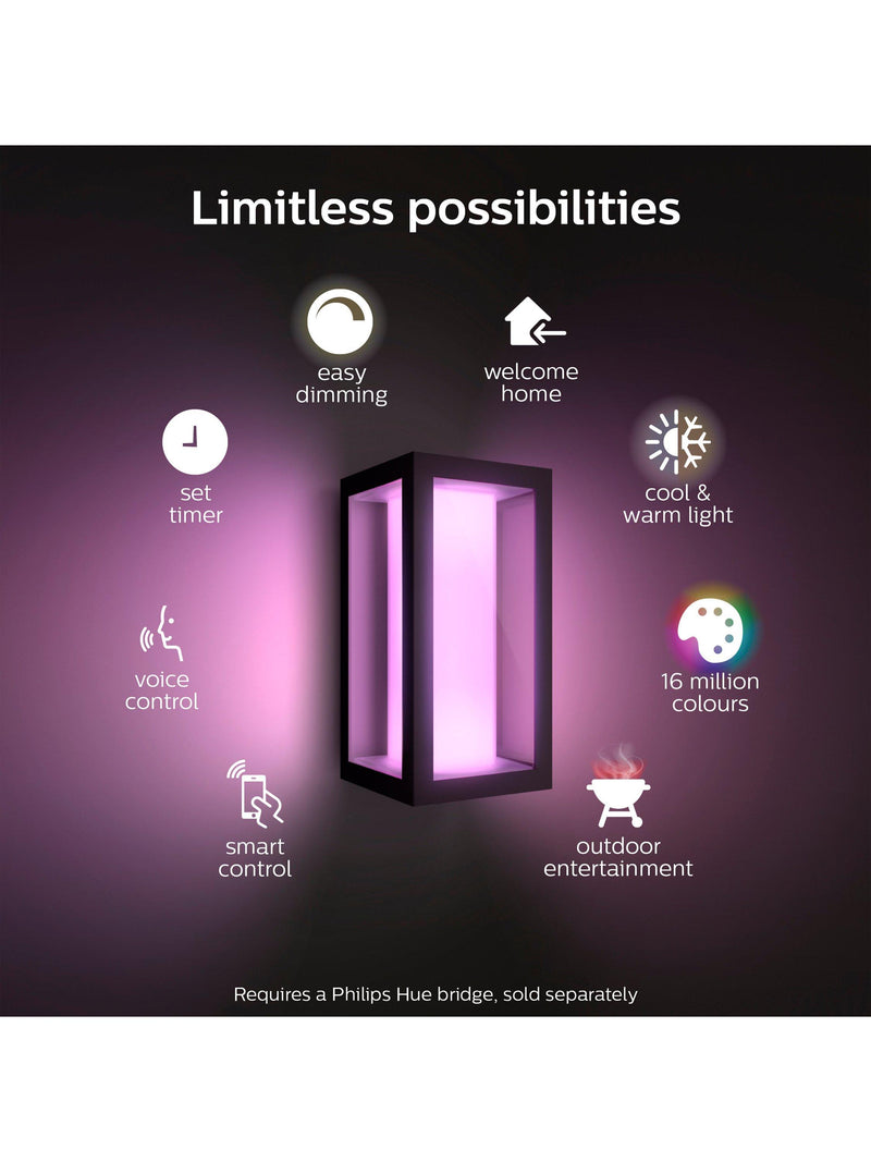 Philips Hue Impress outdoor wall light black, imported from the UK