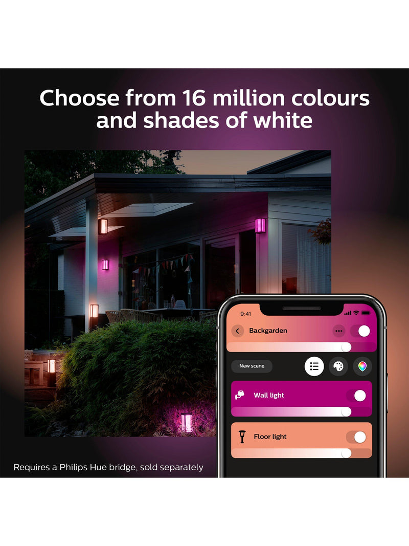 Philips Hue Impress outdoor wall light black, imported from the UK