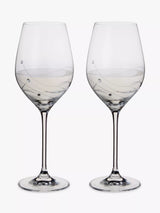 John Lewis Dartington Crystal Glitz Wine Glasses Clear 330ml Set of 2- Buy online at McGrocer