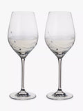 Dartington Crystal Glitz wine glasses clear 330ml set of 2 - British product