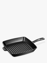John Lewis STAUB Cast Iron Square American Grill Pan, 26cm- Buy online at McGrocer