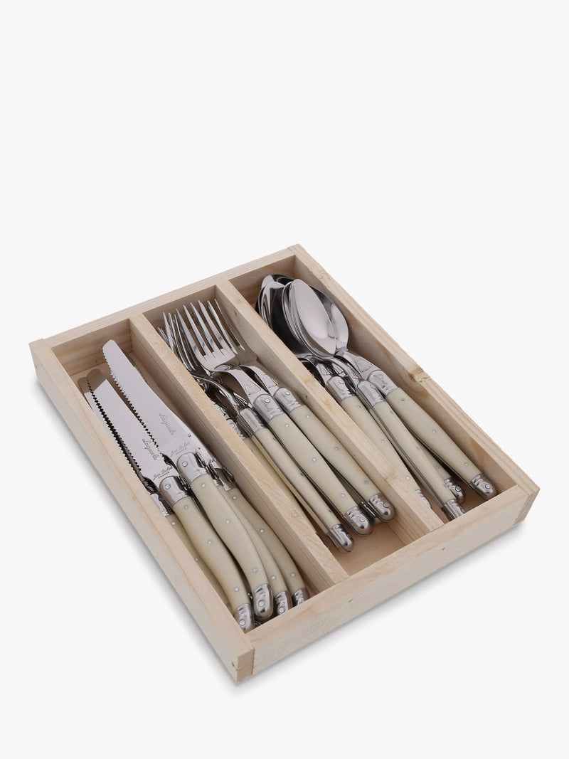 18-Piece Cutlery Set with Stainless Steel and ABS Handles for 6 Place Settings