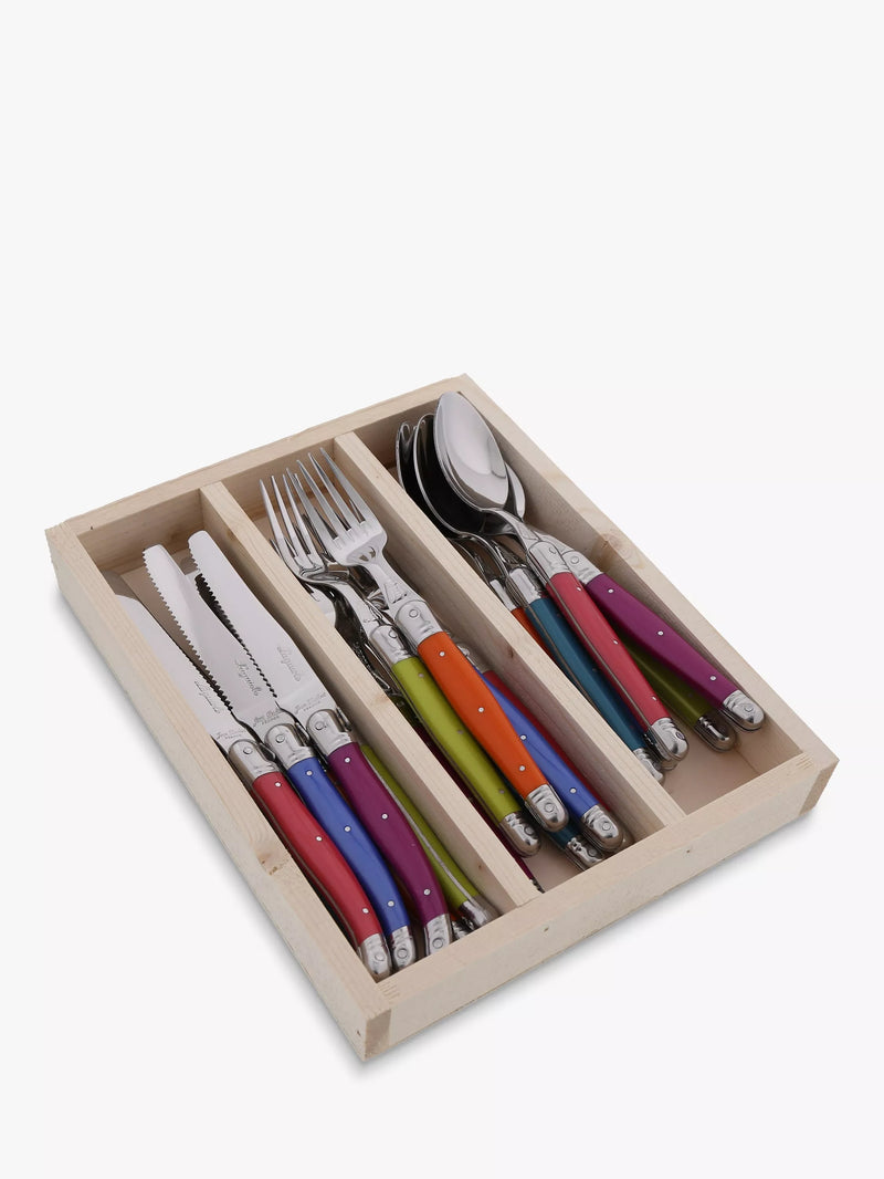 18-Piece Cutlery Set with Stainless Steel and ABS Handles for 6 Place Settings