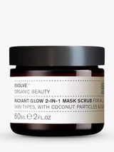 Evolve Organic Beauty Radiant Glow 2-in-1 Mask Scrub Face Mask and Scrub 60ml