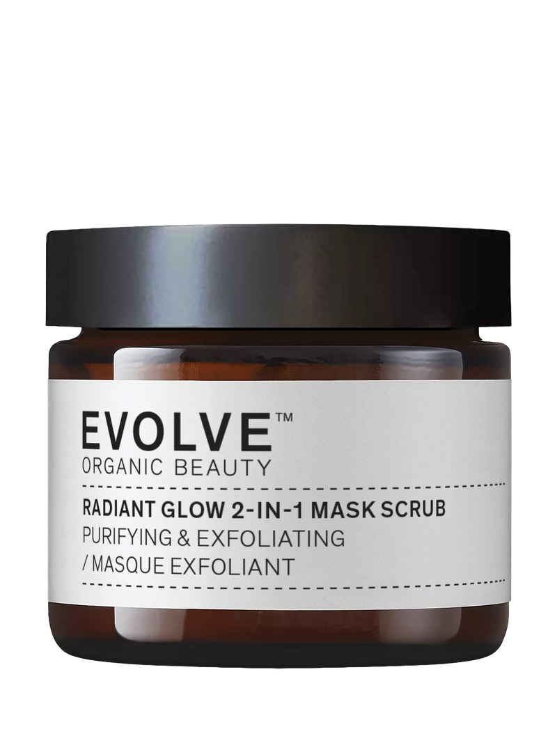Evolve Organic Beauty Radiant Glow 2-in-1 Mask Scrub 60ml - British product