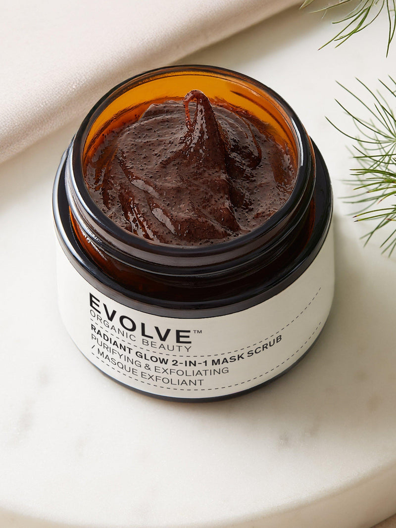 Evolve Organic Beauty Radiant Glow 2-in-1 Mask Scrub 60ml - British product